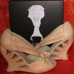 NEW Womens DONALD J PLINER Rose Nappa Leather Toe Plats Wedge Shoes Gift 10